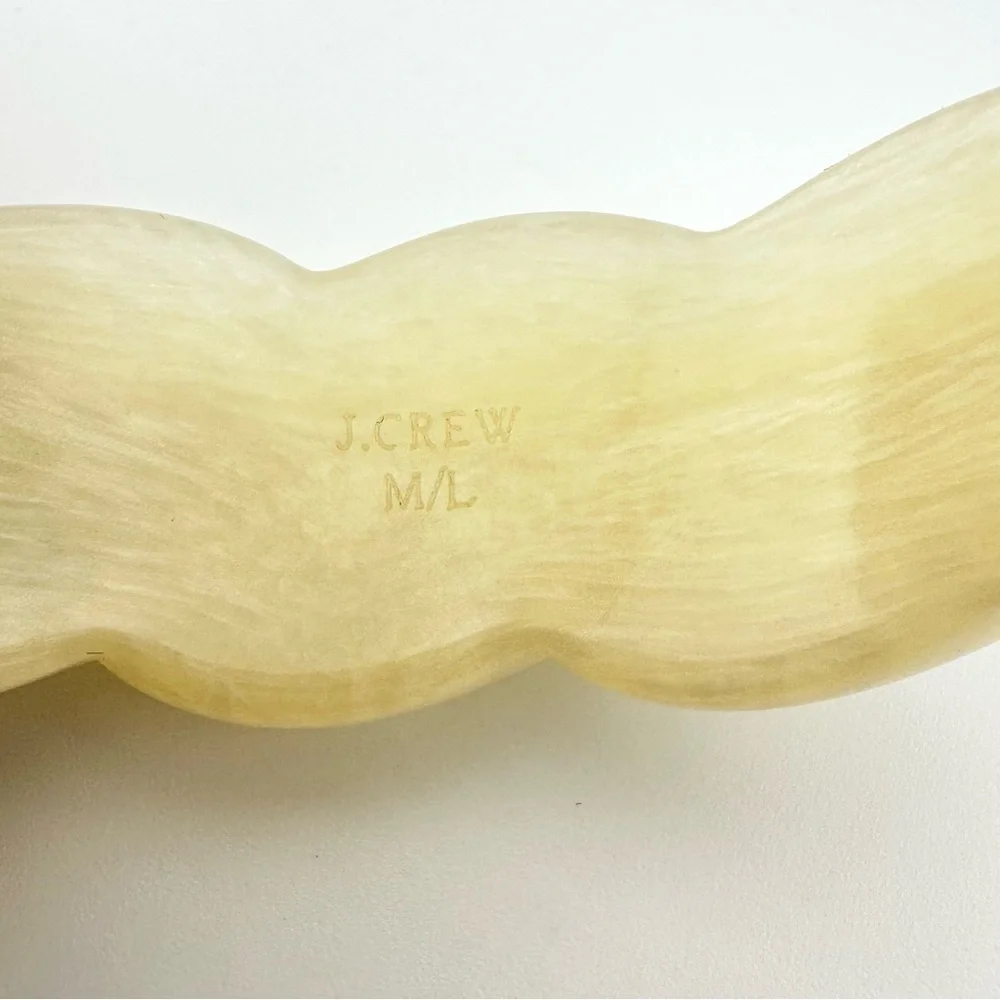 J. Crew Chunky Lucite Pearlescent Bangle Bracelet